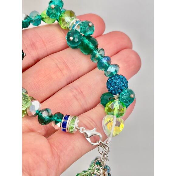 Swarovski Beaded Bracelet- Green - Picture 6 of 6